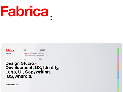 Shot #6664921 abramov branding design fabrica flat identity logo minimal typography ui ukraine ux vector vomarba web