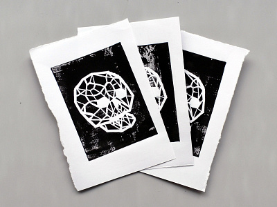 Crystal Skull Society Lino Prints crystal skull crystal skull illustration crystal skull society illustration lino print skull illustration skull lino print women in illustration