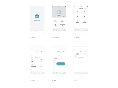 Add Productivity App Wireframe app design mobile ui ux