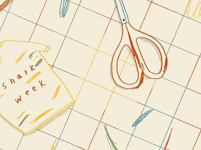 Shark Week & Scissors. scissors shark week sharks tshirt