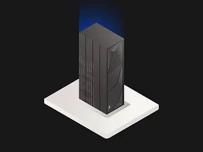 IBM Z Server 3d ibm illustration isometric server z