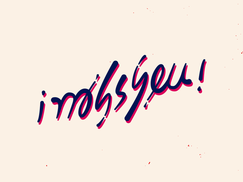 Ambigram I miss you ambigram artistic typography