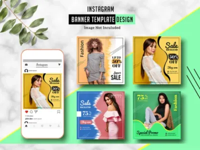 Fashion Sale Instagram Banner Social Media banner fashion fashion template instagram marketing social media