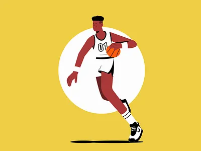 Dribbling basketball dribble illustraion vector