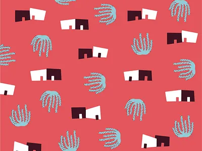 Namibia Pattern. africa african cacti cactus house illustration namibia pattern succulents vector