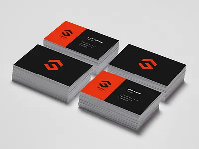 Firestone Video business cards brand identity branding business card business card design clean design double meaning geometric design geometry graphic design icon identity illustrator logo logodesign minimal negative space