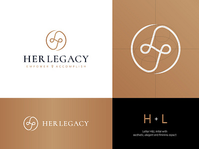 Her Legacy Logo Design abstract apparel brand agency branding elegant fashion geometic graphicdesign icon lettermark logo logo design logo designer logodesigner logomark logomarks logotype stylish symbol woman