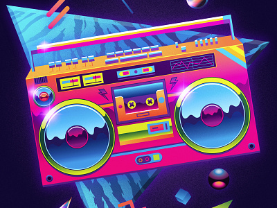 Summer Blaster 1980s art design illustration illustrator outrun photoshop retro retrowave signalnoise synthwave vaporwave vector