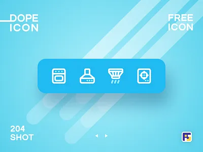 Dopeicon - Icon Showcase 204 animation app branding design dope dopeicon flat freebies icon illustration kitchen logo minimal mobile print typography ui vector web design website