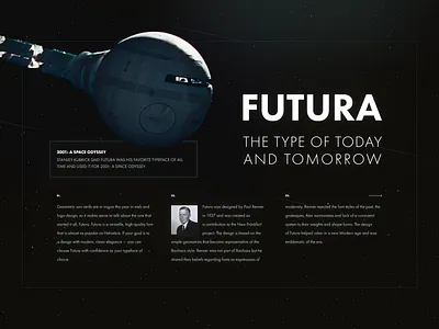 Futura article challenge concept design figma font futura space ui web