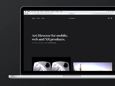 Portfolio Refresh 3d animation design minimal mobile first portfolio responsive ui vr web