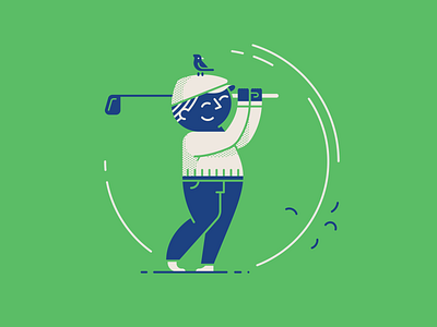 Dear Dad... character dad editorial father golf illustration retro spot illustration vector vintage