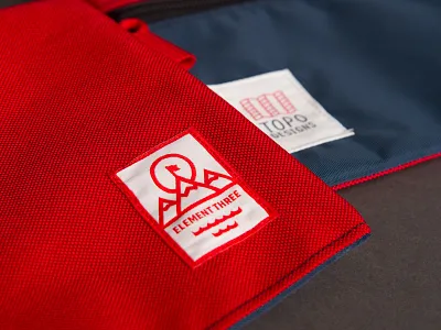 E3 custom label for Topo pouches adventure badge badge design logo outdoor logo outdoors