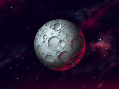 She is kinda moon 2d alien cartoon clouds deep design digital art drawing game art game design grey illustration moon nebulae pink planet planetarix space stars universe