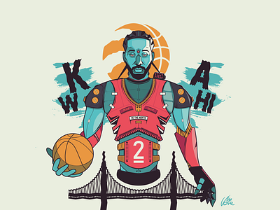 Kawhi "The Cyborg" Leonard cyborg design illustration kawhi leonard nba nba finals nba playoffs nba poster poster art toronto raptors vector wacom cintiq