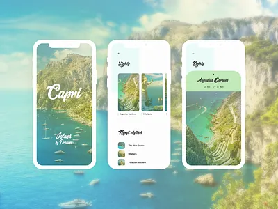 Capri art direction art director capri mobile app mobile app design mobile design mobile interface mobile ui product design tourism ui ui ux ui design uidesign user inteface user interface user interface design ux