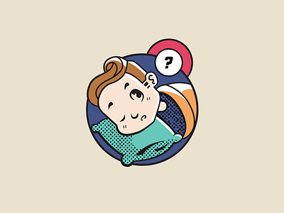 Are you asleep? band merch cartoon illustration sleep sleeping bag sticker stickerdesign