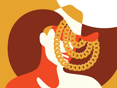 Take these chains chains cowboy cowboy hat honky tonk illustration prairie school