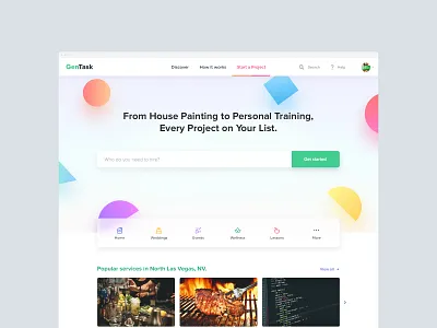 Website design for Gentask.info design flat gentask house list minimal responsive task tasks ui web webdesign website
