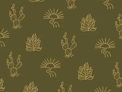 Desert & Open roads. cactus desert illustration pattern sucullent western