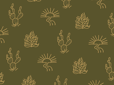 Desert & Open roads. cactus desert illustration pattern sucullent western