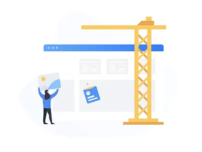 Website construction construction illustration website