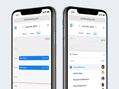 Start Booking - Mobile Day View design icons interface mobile design mobile web responsive design ui user experience user interface ux