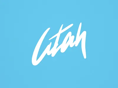 Utah Script apple pencil design typography utah vector