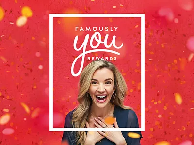 Famously You Rewards animation art direction brand design brand identity branding creative design design icon design iconography logo logo design rebranding retail retail design