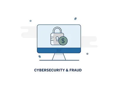 Cybersecurity Icon bank bank icon branding computer cybersecurity icon illustration minimal money vector