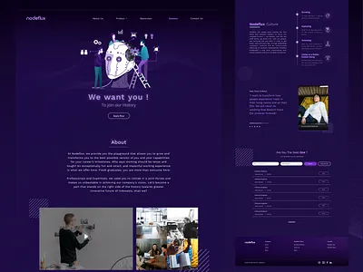 Career Page - Nodeflux.io artificialintelligence branding clean flat illustration landing page mockup tech technology ui ui design vector
