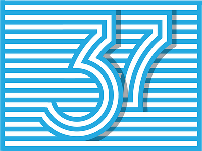 Dribbble 37 Illustration Alt 37 lettering numbers stripes typography