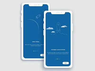 SpaceX UI adobe adobexd design illustration onboarding rocket space ui uidesign uiux