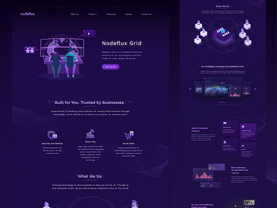 Landing Page - AI - Exploration #2 artificialintelligence branding clean dark theme flat illustration landingpage mockup tech technology uidesign vector