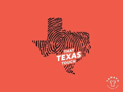 That Texas Touch tshirt Design branding design fingerprint imprint mark print texan texas tshirt