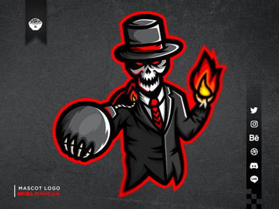 Skull Magician esport esports logo gaming logo illustration inspiration logo design symbol logo logo design logos logotype magician mascot design mascot logo skull logo