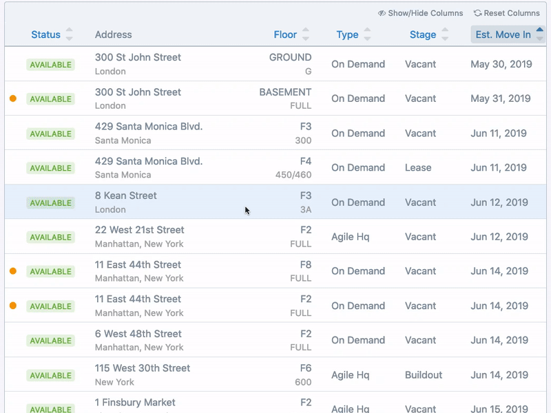 Viking Table customizable data list view sortable table ui