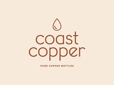 Coast Copper branding copper design logo water waterbottle waterdrop
