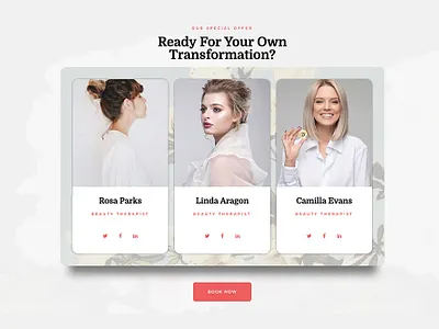Beauty Saloon Team beauty salon elementor pro envato envatomarket floral guadalajara minimalist ui ui ux ux webdesig