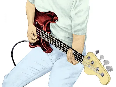 Carol Kaye bass bass guitar book carol kaye digital editorial illustration graphite guitar guitarist illustration illustrative music photoshop portrait portraiture shading she can really lay it down