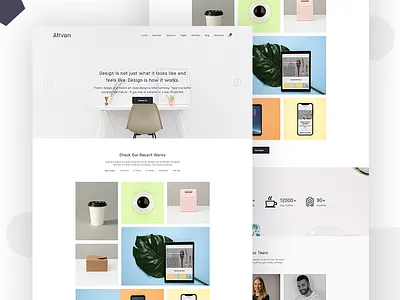 Minimal Agency Website Design branding colorful creative agency envato flatdesign landing page ui landingpage minimal minimalism minimalist minimalistic portfolio psd psd template psd templates typography ui uiux ux vector