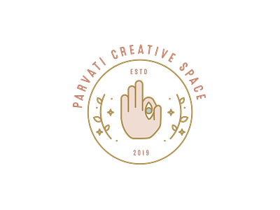 Parvati Creative Space illustration indian logo mark mistery mystic