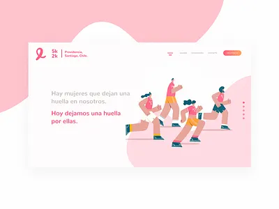 Website Corridaxlavida design event gradient graphic design landing landing page pink running sport ui web website