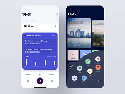 Translator animation app clean design file folder folders interaction interface international ios johnyvino language managment minimal mobile movie translator ui ux
