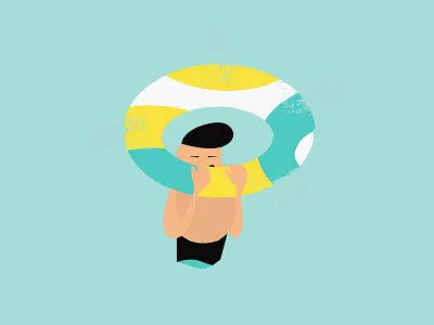 First Day of Summer character geometry illustration water