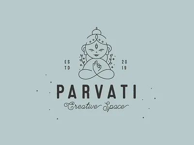 Parvati creative eye indian culture logo space