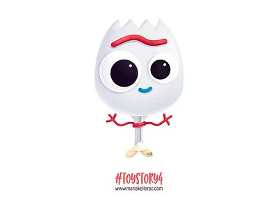 Forky cartoon cute disney fanart forky illustration kawaii kidlitart kids mexico movies toy story toys