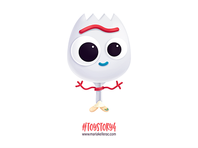 Forky cartoon cute disney fanart forky illustration kawaii kidlitart kids mexico movies toy story toys