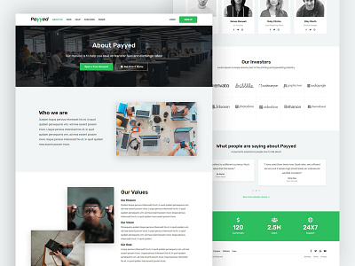 About Us Landing page design about me about page about us page aboutus business landing page landing page design landing page ui money transfer online payment page responsive tempalte design ui user user interface ux web webdesign website
