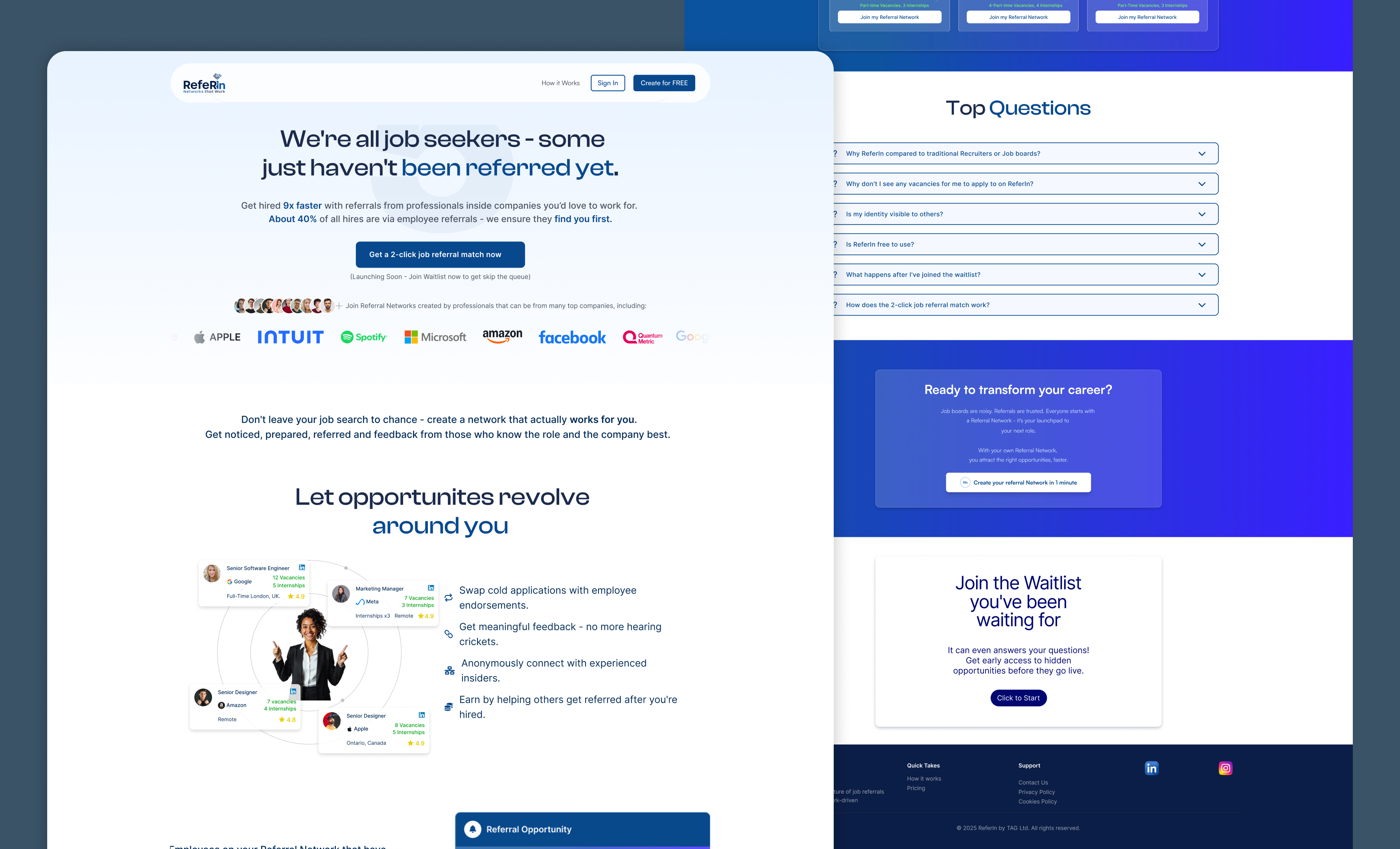 (LIVE) Referin.io - A Referral Website For Professionals animation design dribbble ecommerce figma figma designer graphic design logo mobile app design professional ui ui ux ui ux designer ux web design